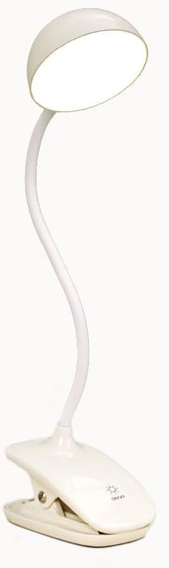 Clip Book Lamp, Foldable Eye Caring Rechargeable Reading Light, Suitable for Reading, Working & Studying (Beige) - LeafyLoom