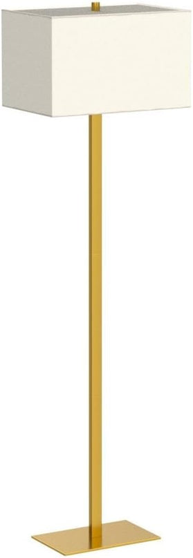 Brightech Stella Mid-Century Modern Standing Lamp, Contemporary Lamp for Living Rooms & Offices, LED Floor Lamp for Reading and Work, Excellent Tall Lamp with Heavy Base for Living Room Décor - Brass - LeafyLoom