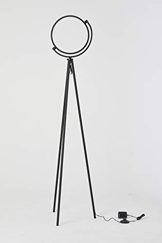 Syrinx Eclipse LED Floor Lamp, Modern Tripod LED Floor Lamp LED Ring Light for Living Rooms, Bedroom, Dorm Room, Office - LeafyLoom
