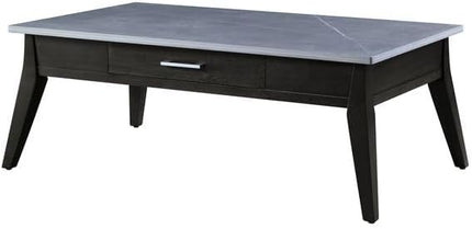 NicBex Coffee Table Sintered Stone Top Coffee Table with Storage Rectangle Center Tables with Drawer Dining Table for Living Room, Dining Room, Office, and Bedroom,52" W, Black - LeafyLoom