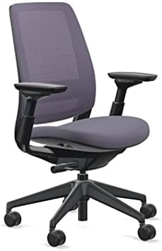 Steelcase Series 2 Office Chair, Graphite Frame, Cogent Connect Aubergine, Hard Floor Casters - LeafyLoom