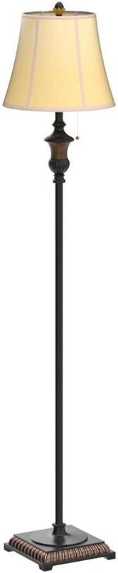 Brightech Sophia LED Floor Lamp, Tall Lamp with Bell Shape Fabric Shade, Mid Century Modern Lamp for Bedroom, Mid-Century Lamp for Living Rooms & Offices, Great Living Room Decor - Bronze - LeafyLoom