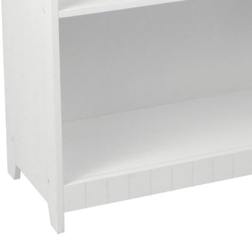 KidKraft Nantucket Children's Wooden 2-Shelf Bookcase with Wainscoting Detail - White, Gift for Ages 3+ - LeafyLoom