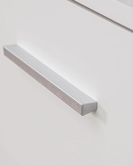 Madesa Computer Desk with 3 Drawers, 1 Door and 1 Storage Shelf, Wood Writing Home Office Workstation, Office Desk with Drawers - 30” H x 18” D x 53” W - White - LeafyLoom