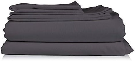 THREAD SPREAD Luxury Egyptian Cotton Sheets King Size - 600 Thread Count Sheets King 4 PC Luxury Sheets King Size, 16" Deep Pocket, Soft, Cooling Sateen Weave Hotel Luxury Bed Sheets Set - Dark Grey - LeafyLoom
