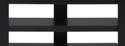 Furinno Parsons 42-in TV Entertainment Center, Standard 42.1"(W) x16.5(H) x13.4(D), Black - LeafyLoom