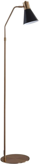 Safavieh FLL4042A Lighting Collection Grania Gold and Black 60-inch Floor Lamp, H - LeafyLoom