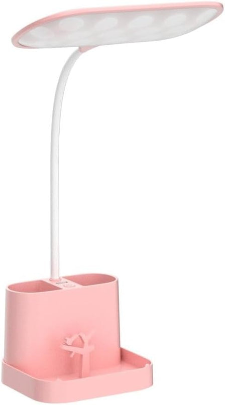 Mubarek Cute Desk Lamp Pink Lamp Cute Desk Accessories, 3 Modes 8W Dimmable Pink Desk Lamp+Organizers, Pink Desk Accessories Kawaii Desk Accessories, Cute Lamp Cute Desk Decor Cute Office Supplies - LeafyLoom