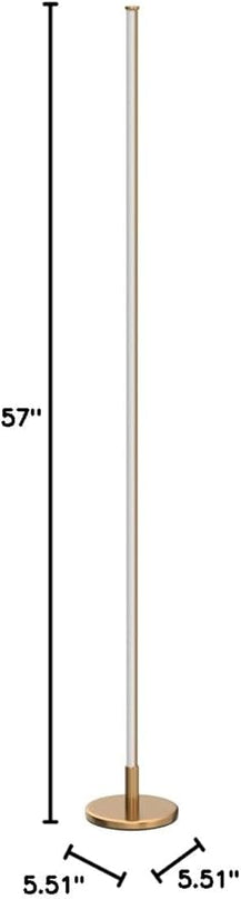 TACAHE Minimalist Corner Floor Lamp - 2700K-6500K Dimmable LED Night Light - Modern Standing Mood Lamp with Remote Control for Living Room, Bedroom - 57" 12W - Gold - 1Pack - LeafyLoom