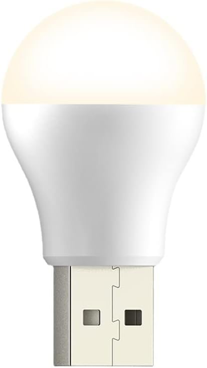 Mini USB Night Lights，Plug in LED Bulb，Flexible Ambient Light ，Emergency Lighting，Compact，Ideal for Bedroom，Bathroom，Nursery，Hallway，Outdoor Camping，Reading（Combination）(8 Pack,Warm White) - LeafyLoom