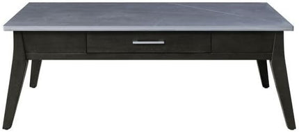 NicBex Coffee Table Sintered Stone Top Coffee Table with Storage Rectangle Center Tables with Drawer Dining Table for Living Room, Dining Room, Office, and Bedroom,52" W, Black - LeafyLoom