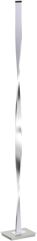 Brightech Helix LED Bright Floor Lamp for Living Rooms & Bedrooms, 48" Tall Pole Lamp, Dimmable Standing Lamp - Platinum Silver - LeafyLoom