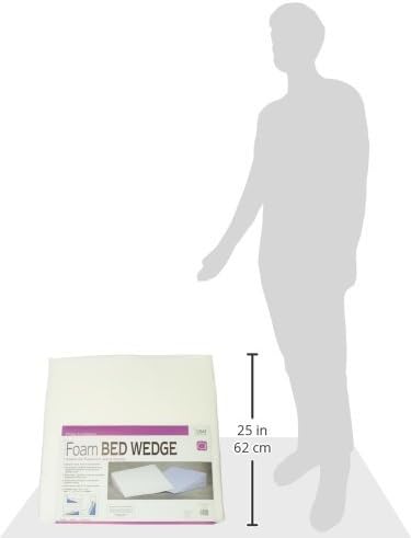 DMI Bed Wedge Pillow and Triangle Wedge with Elevated Incline for Neck Pain, Headaches, Shoulders, Back Pain, Foot Support, Knee Pain or Restless Leg Syndrome, 24x24x7 inches, White (Pack of 4) - LeafyLoom