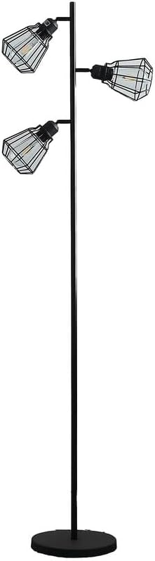 NicBex Floor Lamp,Modern Home Decor Floor Lamp with Adjustable Cage Shade and Step-On Switch,Standing Lamp Tall Lamp,Floor Lamps for Living Room,Bedroom and Office,Reading Light,Easy Assembly,Black - LeafyLoom