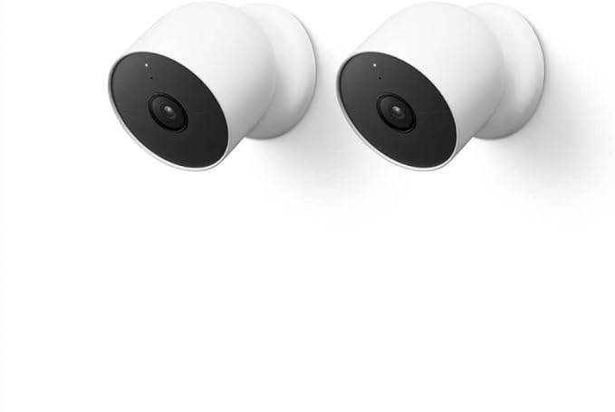 Google Nest Cam Outdoor or Indoor, Battery - 2nd Generation - 2 Count (Pack of 1) GoogleLLC