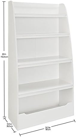 Ameriwood Home Hazel Kids' 4 Shelf Bookcase, White - LeafyLoom