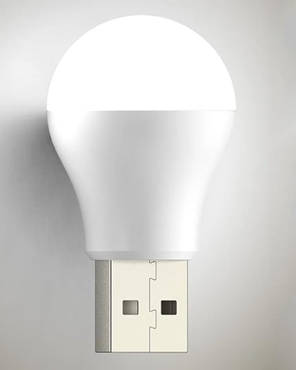 USB Night Light, LED Mini Light Bulb, Plug in Night Light, Flexible Ambient Light , USB Light Bulb for Bedroom, Bathroom, Hallway，Emergency Lighting, Car USB Light （Combination pack）(8 Pack,White) - LeafyLoom