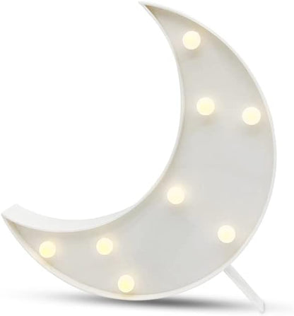 Decorative LED Crescent Moon Night Light Can Be Hung On The Wall Children’S Room Room Light, Suitable for Birthday Parties, Holiday Decorations, Baby Room Decoration. (White Moon) - LeafyLoom