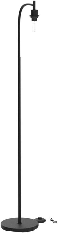 BoostArea Standing Lamp with Glass Shade, Modern Industrial Floor Lamp with Foot Switch, Bright 6W LED for Living Room and Bedroom - LeafyLoom