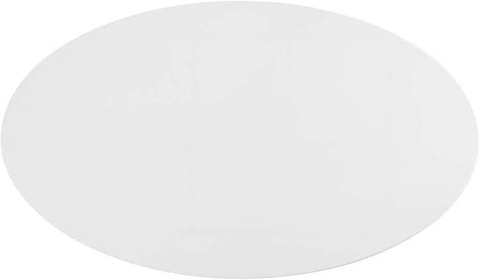 Modway Lippa 48" Oval-Shaped Mid-Century Modern Dining Table with White Wood Top and Gold Base - LeafyLoom