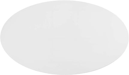 Modway Lippa 48" Mid-Century Modern Dining Table with Oval Top and Pedestal Base in White - LeafyLoom
