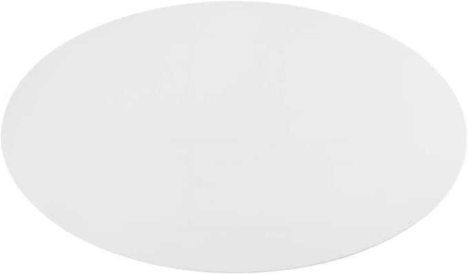 Modway Lippa 48" Mid-Century Modern Dining Table with Oval Top and Pedestal Base in White - LeafyLoom