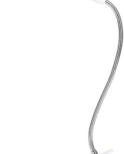 Meichoon Desk Lamp with Clamp Flexible Metal Hose Desktop Clip-On LED Illuminating Light Eye-Caring Table Lamp for Bedroom Bedside Office Study Work Reading Embroidery UK10 White - LeafyLoom