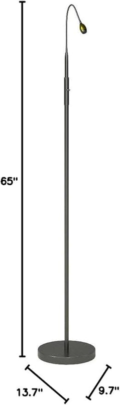 402071-39 FOCUS Adjustable Beam LED Floor Lamp, Aluminum, Gold - LeafyLoom