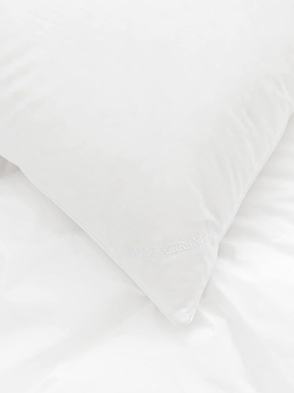 BOLL & BRANCH Down Alternative Pillow – Luxury 100% Organic Cotton Shell – Hypoallergenic Fiber Bedding – Allergy-Friendly Comfort and Superior Head Support – Firm, King - LeafyLoom