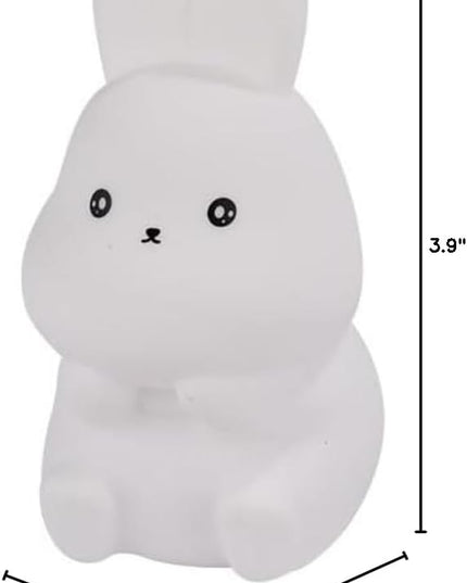 GoLine Mini Bunny Night Lights for Kids Ages 3-8, Cute Silicone Easter Rabbit Lamp with 7 Color, Christmas Birthday Toys Gifts for 4 5 6 7 8 9 10 Year Old Girls Boys Baby Toddlers. - LeafyLoom
