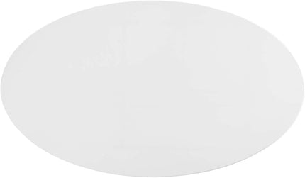 Modway Lippa 48" Oval-Shaped Mid-Century Modern Dining Table with White Wood Top and Black Base - LeafyLoom