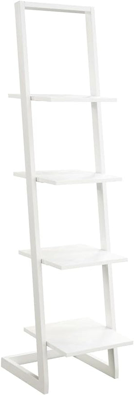 Convenience Concepts Designs2Go 4 Tier Ladder Bookshelf, White - LeafyLoom