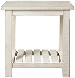 Martin Svensson Home 65" TV Stand and End Table Bundle | Antique White Finish - LeafyLoom