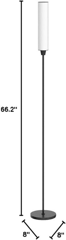 Floor Lamp with Remote Control,Bright Floor Lamps for Living Room/Bedroom/Office, Stepless Adjustable 3000K-6000K Colors and 10-100% Brightness,Standing Light with Foot Switch (Black) - LeafyLoom