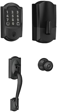 Schlage Encode Wi-Fi Smart Lock with Camelot Handleset Entry Set for Front Door, Matte Black SchlageLockCompany