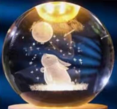 Easter Bunny Lamp Things for Teen Girls, Large 3D Bunny Night Light, Crystal Rabbit Lamp 16 Color Changing with Remote Control for Bedroom Decor, Night Light Bunny - LeafyLoom