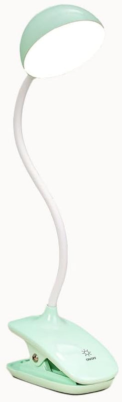 Clip Book Lamp, Foldable Eye Caring Rechargeable Reading Light, Suitable for Reading, Working & Studying (Green) - LeafyLoom
