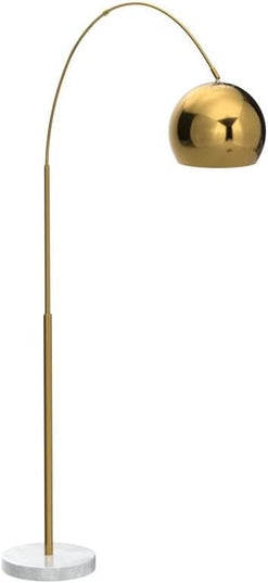 Brightech Olivia Floor Lamp, Arc Lamp for Living Rooms, Standing Lamp with LED Light Bulbs for Bedroom Reading, Great Living Room Décor, Tall Lamp for Offices – Brass/Gold - LeafyLoom