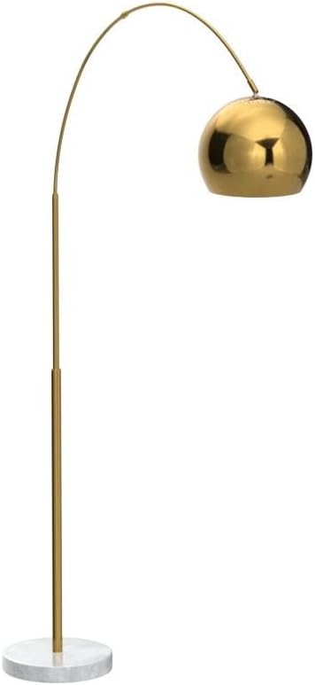Brightech Olivia Floor Lamp, Arc Lamp for Living Rooms, Standing Lamp with LED Light Bulbs for Bedroom Reading, Great Living Room Décor, Tall Lamp for Offices – Brass/Gold - LeafyLoom