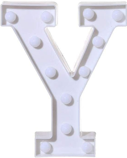 LED Marquee Letter Lights Sign Y 26 Alphabet Light Up Letters Sign for Night Light Wedding Birthday Party Battery Powered Christmas Lamp Home Bar Decoration (A) - LeafyLoom