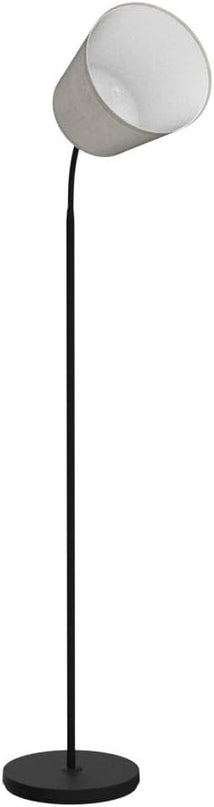 LED Floor Lamp, Standing Lamp for Living Room with Linen Lamp Shade,Adjustable Gooseneck Modern Reading Light,Floor Lamps for Bedroom,Office,Farmhouse,12W LED Bulb Included - LeafyLoom