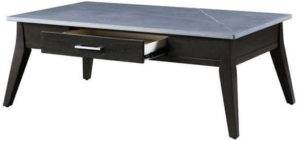 NicBex Coffee Table Sintered Stone Top Coffee Table with Storage Rectangle Center Tables with Drawer Dining Table for Living Room, Dining Room, Office, and Bedroom,52" W, Black - LeafyLoom