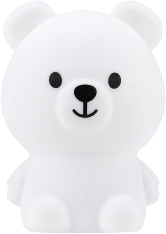 GoLine Mini Bear Night Lights for Kids Ages 3-8, Cute Silicone Decor Lamp with 7 Color, Christmas Birthday Toys Gifts for 3 4 5 6 7 8 9 10 Year Old Girls Boys Babies Toddlers. - LeafyLoom