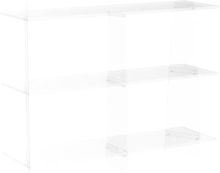 Acrylic Bookshelf, Small 3 tier Bookcase for Small Spaces,Acrylic Console Table, Hallway Entry Table for Living Room (Clear, 39.4'' x 11.8'' x 31.5'') - LeafyLoom