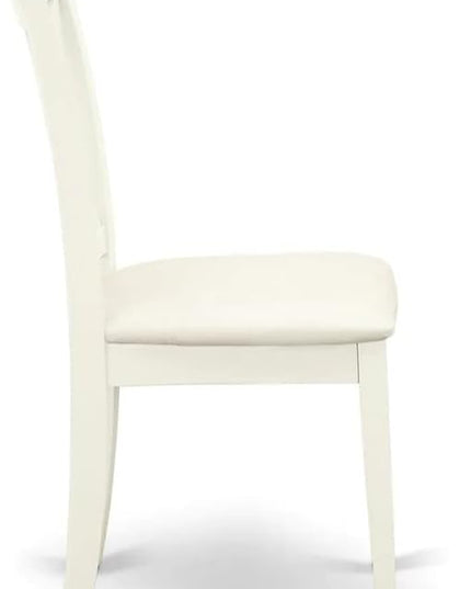 East West Furniture NDCL3-LWH-C Norden 3 Piece Room Set Contains a Rectangle Kitchen Table with Dropleaf and 2 Fabric Upholstered Dining Chairs, 30x48 Inch, Linen White - LeafyLoom