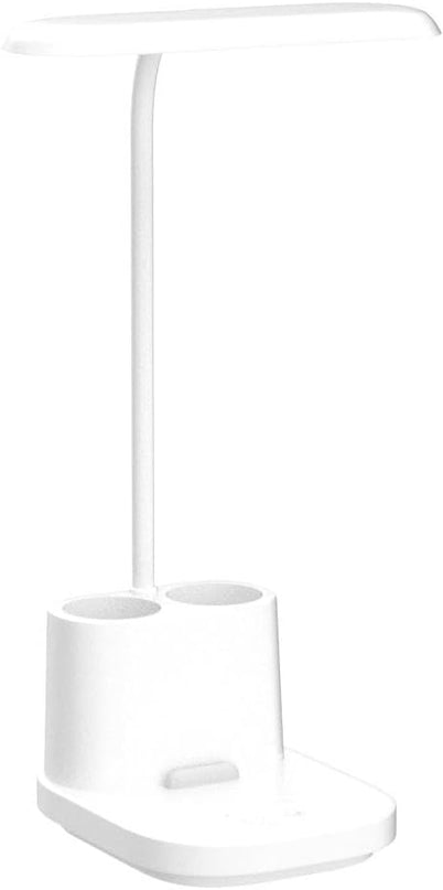 YOUKOYI LED Desk Lamps for Home Office, Rechargeable Battery Operated Desk Lamp with Touch Control, Stepless Dimming, 3 Color Modes, Pen Holder and Night Light- Gooseneck Desk light for Study, Reading - LeafyLoom