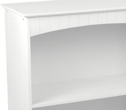 KidKraft Nantucket Children's Wooden 2-Shelf Bookcase with Wainscoting Detail - White, Gift for Ages 3+ - LeafyLoom