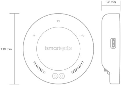ismartgate Mini Smart Garage Opener - Universal WiFi Remote Controller Compatible with Alexa, Google Home, IFTTT, iPhone, Android,Door Left Open Alert, Door Security Systems. No Hub Needed. ismartgate