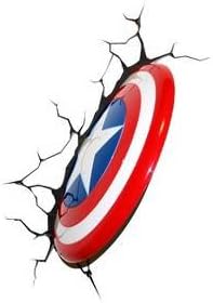 Marvel Avengers Captain America 3D Deco Light Red, White, Blue - LeafyLoom