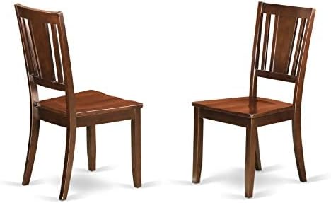 East West Furniture NODU7-MAH-W 7 Piece Modern Set Consist of a Rectangle Wooden Table with Butterfly Leaf and 6 Dining Room Chairs, 32x54 Inch - LeafyLoom